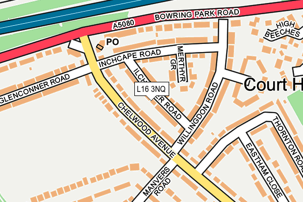 L16 3NQ map - OS OpenMap – Local (Ordnance Survey) L16 3NQ map - OS OpenMap – Local (Ordnance Survey)
