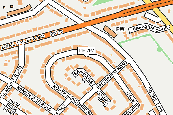 L16 7PZ map - OS OpenMap – Local (Ordnance Survey) L16 7PZ map - OS OpenMap – Local (Ordnance Survey)