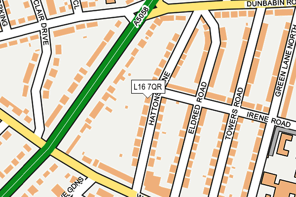 L16 7QR map - OS OpenMap – Local (Ordnance Survey) L16 7QR map - OS OpenMap – Local (Ordnance Survey)