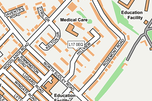 L17 0EQ map - OS OpenMap – Local (Ordnance Survey) L17 0EQ map - OS OpenMap – Local (Ordnance Survey)