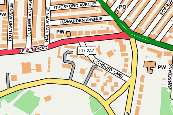 L17 2AZ map - OS OpenMap – Local (Ordnance Survey) L17 2AZ map - OS OpenMap – Local (Ordnance Survey)