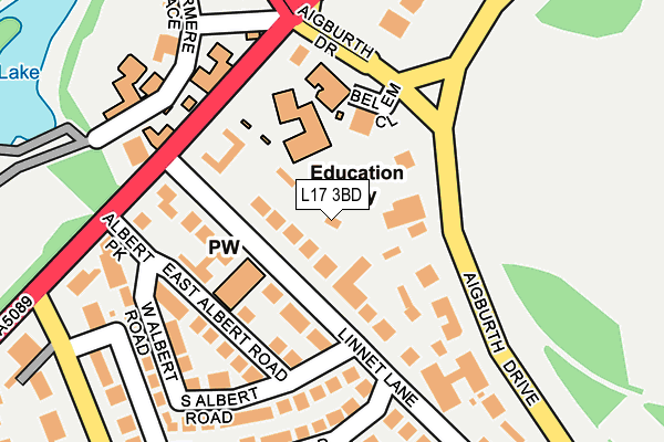L17 3BD map - OS OpenMap – Local (Ordnance Survey) L17 3BD map - OS OpenMap – Local (Ordnance Survey)