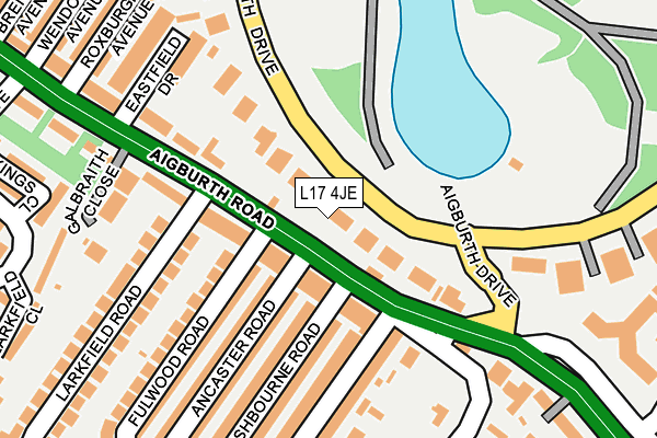 L17 4JE map - OS OpenMap – Local (Ordnance Survey) L17 4JE map - OS OpenMap – Local (Ordnance Survey)