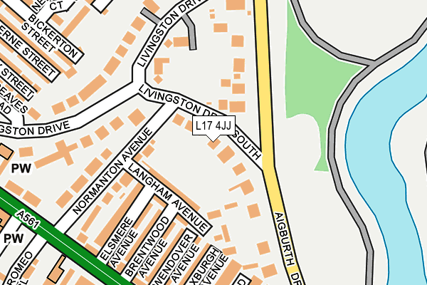 L17 4JJ map - OS OpenMap – Local (Ordnance Survey) L17 4JJ map - OS OpenMap – Local (Ordnance Survey)