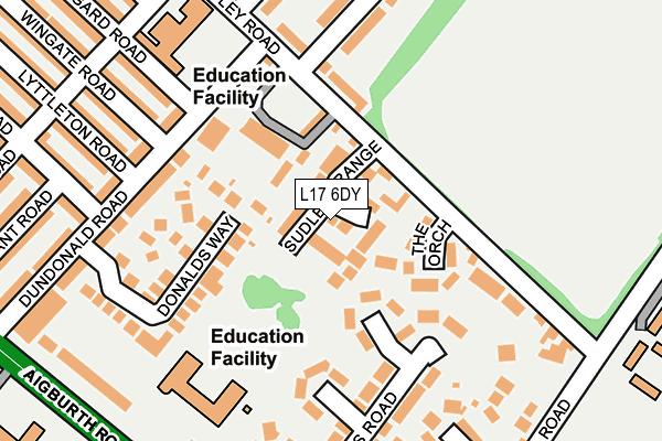 L17 6DY map - OS OpenMap – Local (Ordnance Survey)