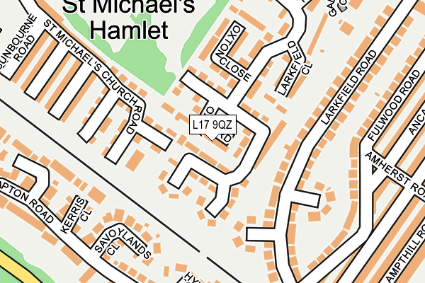 L17 9QZ map - OS OpenMap – Local (Ordnance Survey) L17 9QZ map - OS OpenMap – Local (Ordnance Survey)