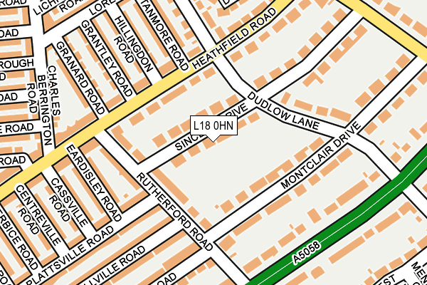 L18 0HN map - OS OpenMap – Local (Ordnance Survey) L18 0HN map - OS OpenMap – Local (Ordnance Survey)