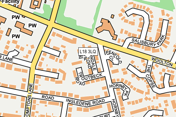 L18 3LQ map - OS OpenMap – Local (Ordnance Survey) L18 3LQ map - OS OpenMap – Local (Ordnance Survey)