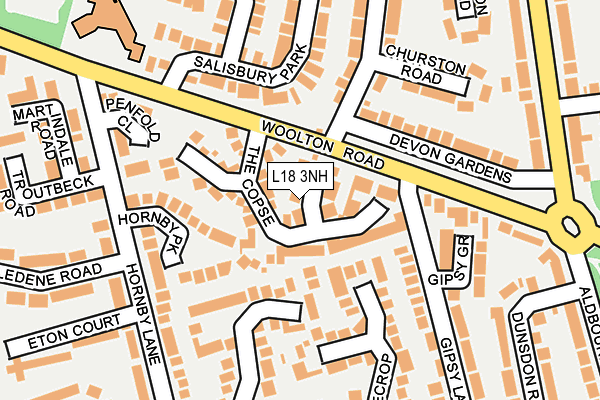 L18 3NH map - OS OpenMap – Local (Ordnance Survey) L18 3NH map - OS OpenMap – Local (Ordnance Survey)