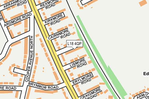 L18 4QP map - OS OpenMap – Local (Ordnance Survey) L18 4QP map - OS OpenMap – Local (Ordnance Survey)