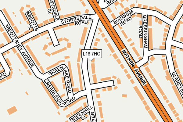 L18 7HG map - OS OpenMap – Local (Ordnance Survey) L18 7HG map - OS OpenMap – Local (Ordnance Survey)