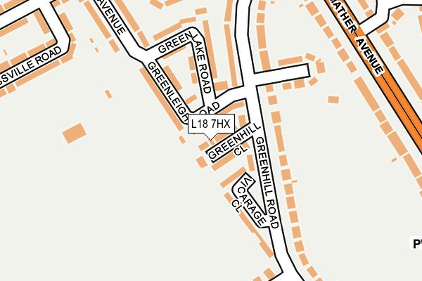 L18 7HX map - OS OpenMap – Local (Ordnance Survey) L18 7HX map - OS OpenMap – Local (Ordnance Survey)