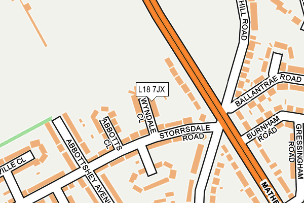 L18 7JX map - OS OpenMap – Local (Ordnance Survey) L18 7JX map - OS OpenMap – Local (Ordnance Survey)