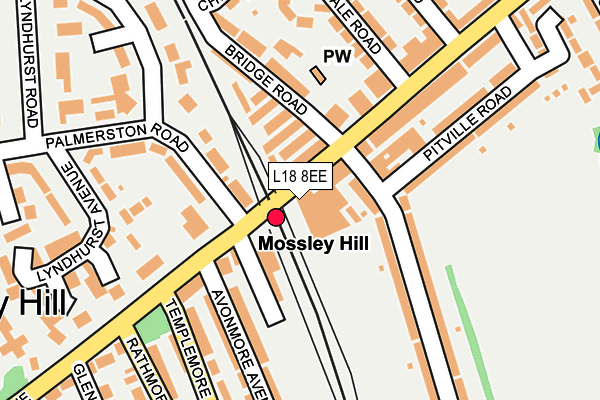 L18 8EE map - OS OpenMap – Local (Ordnance Survey) L18 8EE map - OS OpenMap – Local (Ordnance Survey)