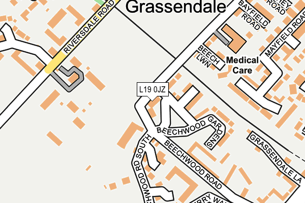 L19 0JZ map - OS OpenMap – Local (Ordnance Survey) L19 0JZ map - OS OpenMap – Local (Ordnance Survey)