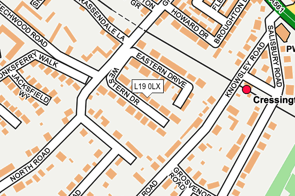 L19 0LX map - OS OpenMap – Local (Ordnance Survey) L19 0LX map - OS OpenMap – Local (Ordnance Survey)