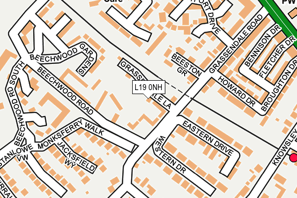 L19 0NH map - OS OpenMap – Local (Ordnance Survey) L19 0NH map - OS OpenMap – Local (Ordnance Survey)