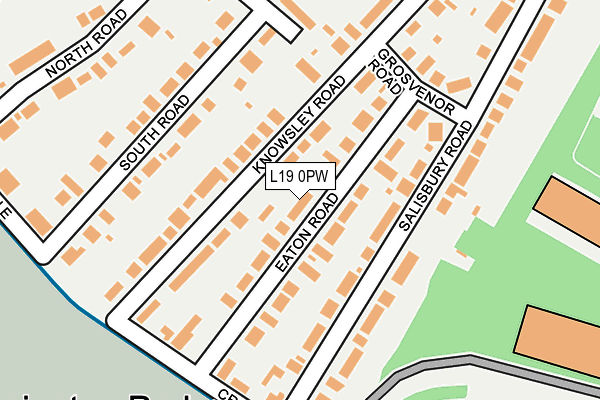 L19 0PW map - OS OpenMap – Local (Ordnance Survey) L19 0PW map - OS OpenMap – Local (Ordnance Survey)