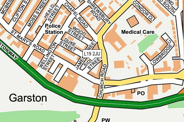 L19 2JU map - OS OpenMap – Local (Ordnance Survey) L19 2JU map - OS OpenMap – Local (Ordnance Survey)