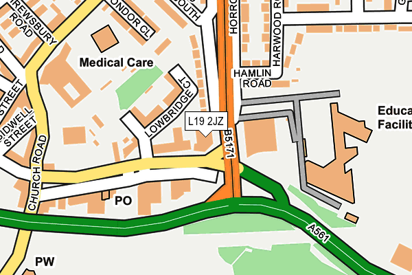 L19 2JZ map - OS OpenMap – Local (Ordnance Survey) L19 2JZ map - OS OpenMap – Local (Ordnance Survey)