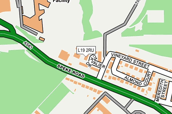 L19 2RU map - OS OpenMap – Local (Ordnance Survey) L19 2RU map - OS OpenMap – Local (Ordnance Survey)