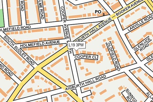L19 3PW map - OS OpenMap – Local (Ordnance Survey) L19 3PW map - OS OpenMap – Local (Ordnance Survey)