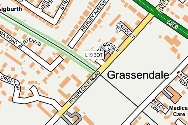 L19 3QT map - OS OpenMap – Local (Ordnance Survey) L19 3QT map - OS OpenMap – Local (Ordnance Survey)