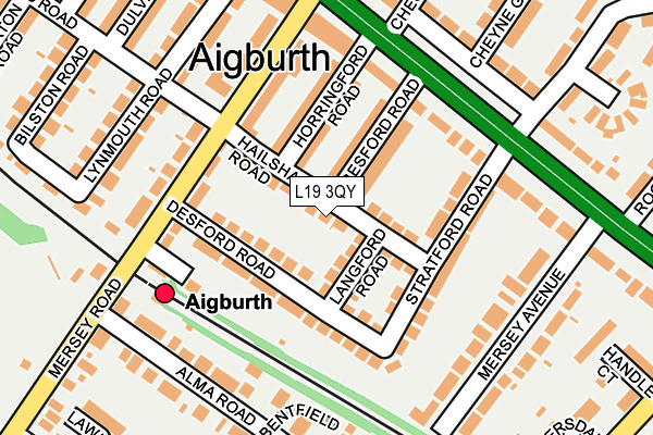 L19 3QY map - OS OpenMap – Local (Ordnance Survey) L19 3QY map - OS OpenMap – Local (Ordnance Survey)