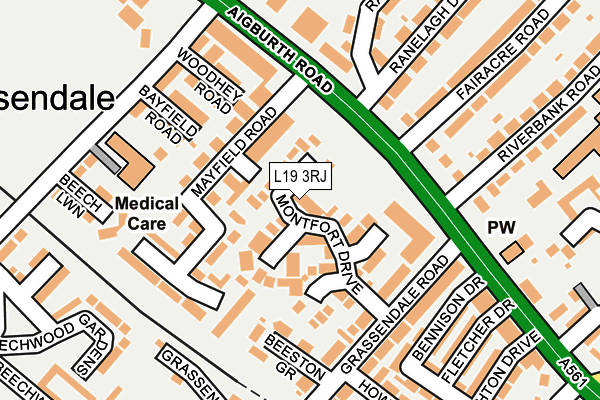L19 3RJ map - OS OpenMap – Local (Ordnance Survey) L19 3RJ map - OS OpenMap – Local (Ordnance Survey)