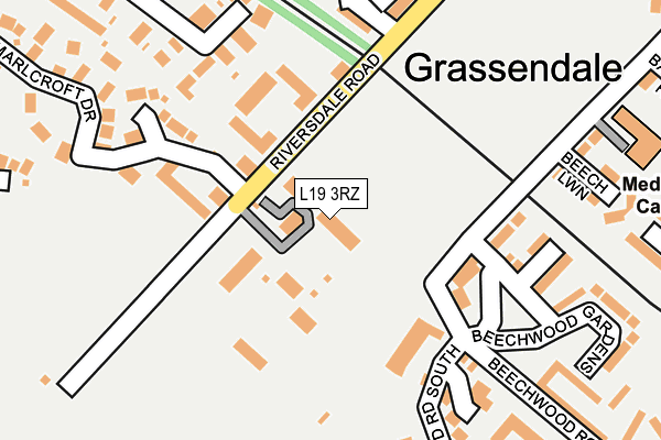L19 3RZ map - OS OpenMap – Local (Ordnance Survey) L19 3RZ map - OS OpenMap – Local (Ordnance Survey)
