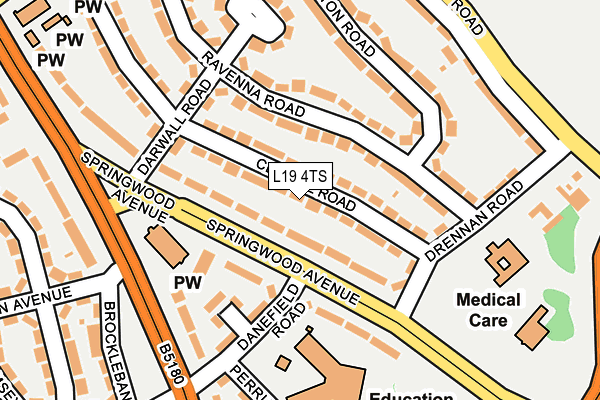 L19 4TS map - OS OpenMap – Local (Ordnance Survey) L19 4TS map - OS OpenMap – Local (Ordnance Survey)