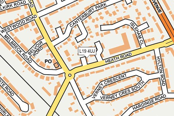 L19 4UJ map - OS OpenMap – Local (Ordnance Survey) L19 4UJ map - OS OpenMap – Local (Ordnance Survey)