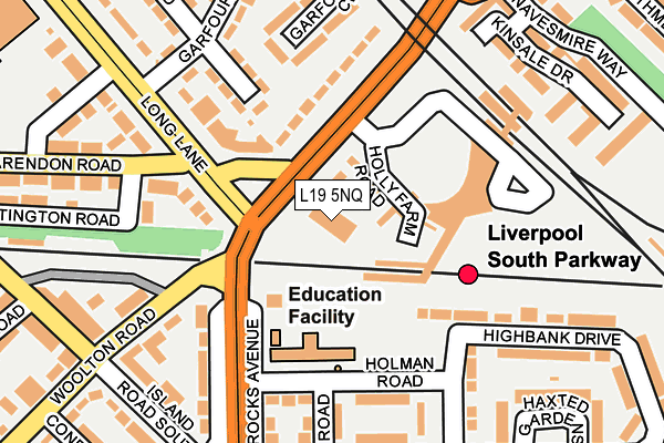 L19 5NQ map - OS OpenMap – Local (Ordnance Survey) L19 5NQ map - OS OpenMap – Local (Ordnance Survey)