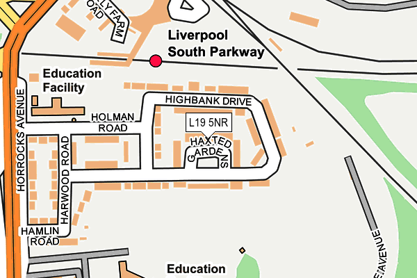 L19 5NR map - OS OpenMap – Local (Ordnance Survey) L19 5NR map - OS OpenMap – Local (Ordnance Survey)