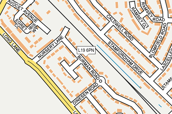 L19 6PN map - OS OpenMap – Local (Ordnance Survey) L19 6PN map - OS OpenMap – Local (Ordnance Survey)