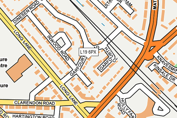 L19 6PX map - OS OpenMap – Local (Ordnance Survey) L19 6PX map - OS OpenMap – Local (Ordnance Survey)