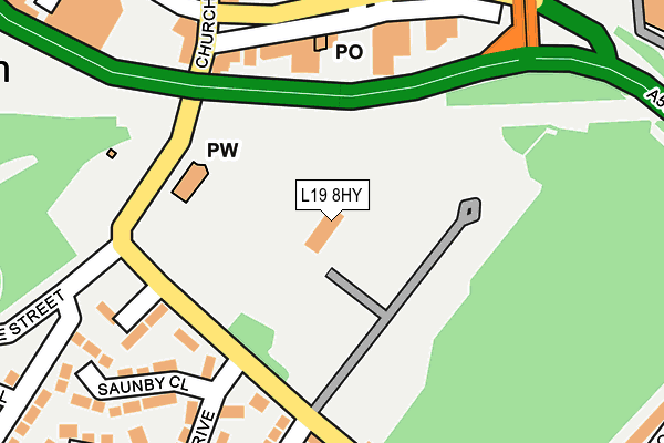 L19 8HY map - OS OpenMap – Local (Ordnance Survey) L19 8HY map - OS OpenMap – Local (Ordnance Survey)
