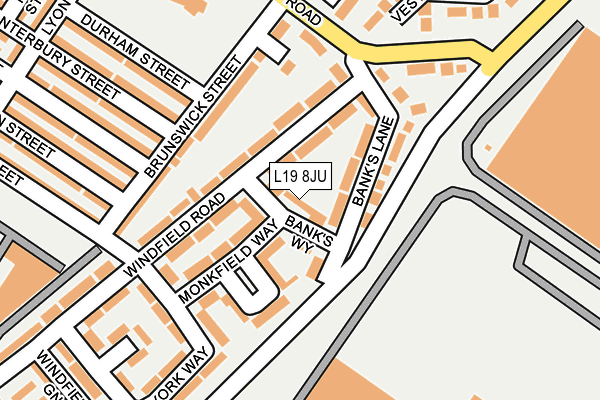 L19 8JU map - OS OpenMap – Local (Ordnance Survey) L19 8JU map - OS OpenMap – Local (Ordnance Survey)