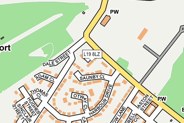 L19 8LZ map - OS OpenMap – Local (Ordnance Survey) L19 8LZ map - OS OpenMap – Local (Ordnance Survey)