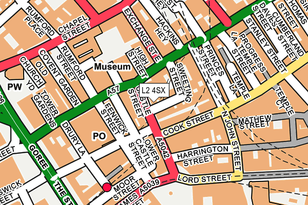 L2 4SX map - OS OpenMap – Local (Ordnance Survey) L2 4SX map - OS OpenMap – Local (Ordnance Survey)