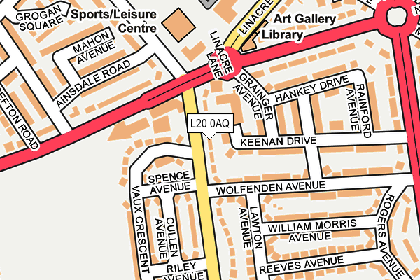 L20 0AQ map - OS OpenMap – Local (Ordnance Survey) L20 0AQ map - OS OpenMap – Local (Ordnance Survey)