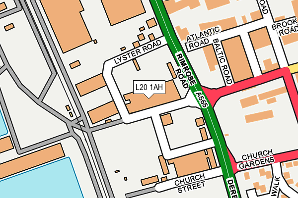L20 1AH map - OS OpenMap – Local (Ordnance Survey)
