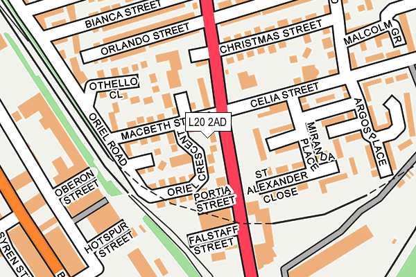 L20 2AD map - OS OpenMap – Local (Ordnance Survey) L20 2AD map - OS OpenMap – Local (Ordnance Survey)