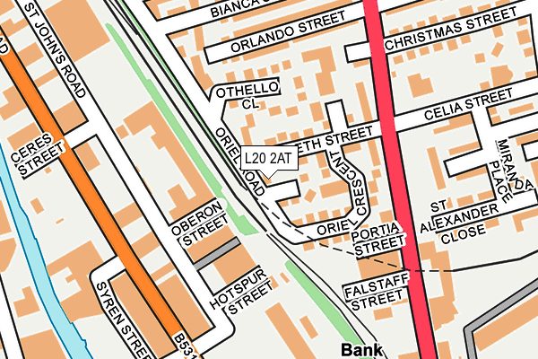 L20 2AT map - OS OpenMap – Local (Ordnance Survey) L20 2AT map - OS OpenMap – Local (Ordnance Survey)