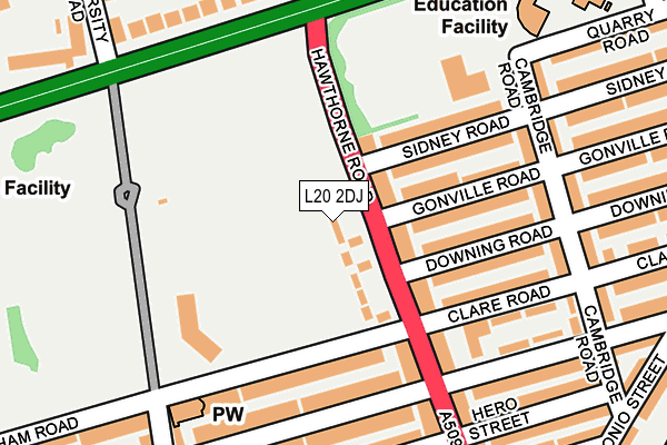 L20 2DJ map - OS OpenMap – Local (Ordnance Survey) L20 2DJ map - OS OpenMap – Local (Ordnance Survey)