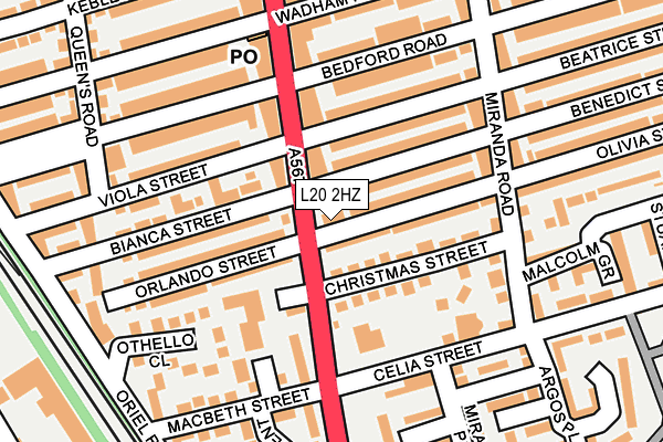 L20 2HZ map - OS OpenMap – Local (Ordnance Survey) L20 2HZ map - OS OpenMap – Local (Ordnance Survey)