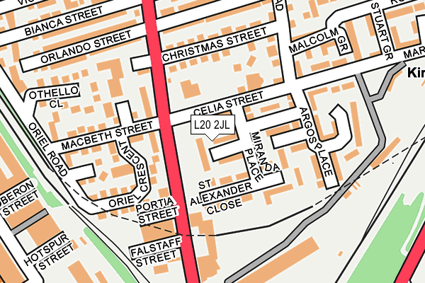 L20 2JL map - OS OpenMap – Local (Ordnance Survey) L20 2JL map - OS OpenMap – Local (Ordnance Survey)