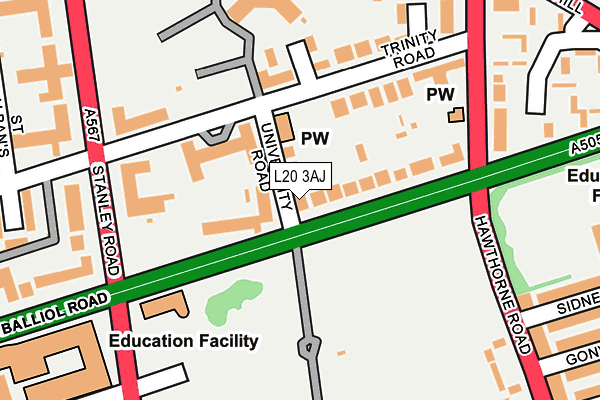 L20 3AJ map - OS OpenMap – Local (Ordnance Survey) L20 3AJ map - OS OpenMap – Local (Ordnance Survey)