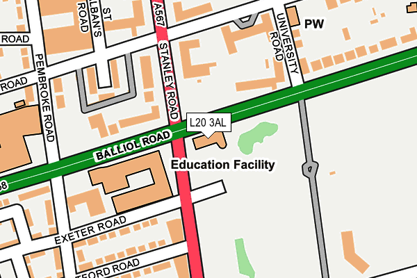 L20 3AL map - OS OpenMap – Local (Ordnance Survey) L20 3AL map - OS OpenMap – Local (Ordnance Survey)