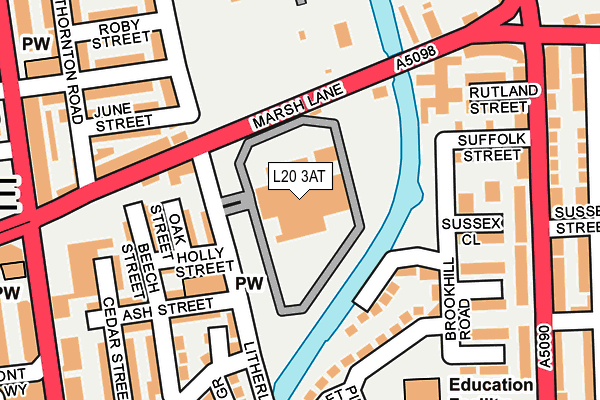 L20 3AT map - OS OpenMap – Local (Ordnance Survey) L20 3AT map - OS OpenMap – Local (Ordnance Survey)